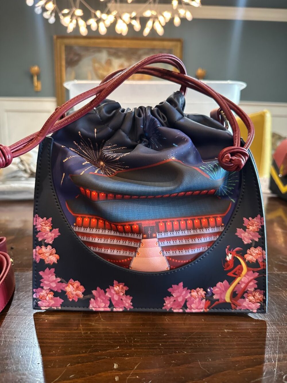 Loungefly Disney Mulan Fireworks Mini Bucket Bag, NWT, Rare